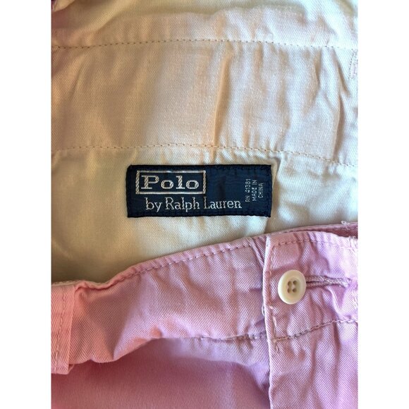 Polo Ralph Lauren Men's Pink Chino Shorts Size 38 100% Thick Cotton Preppy Class - Picture 10 of 12